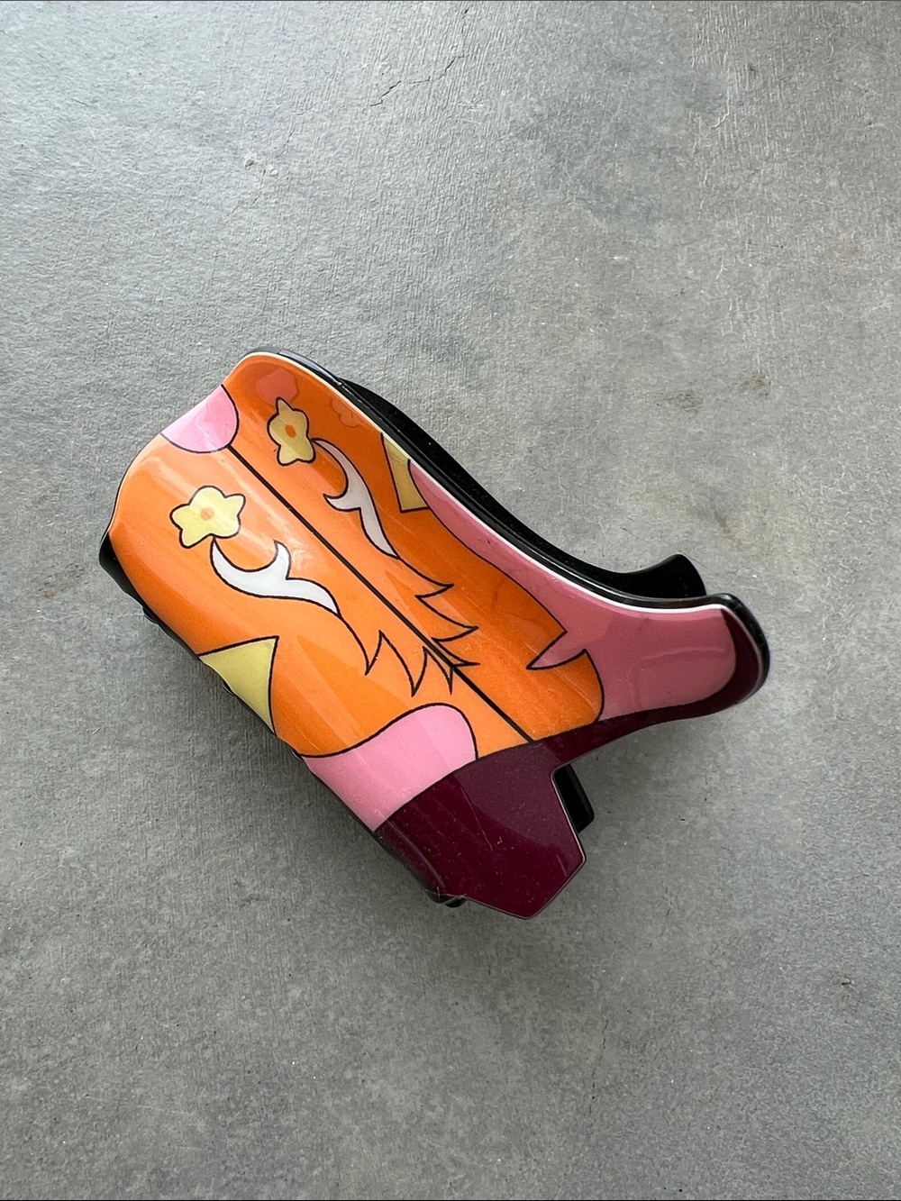 Colorful cowboy boot hair clip